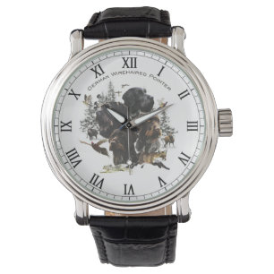 German Wirehaire Pointer Horloge