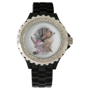 German Wirehaire Pointer Horloge