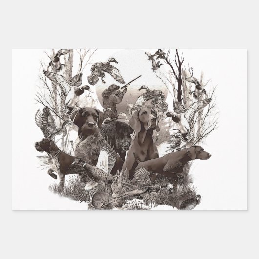 German Wirehaire Pointer Inpakpapier Vel (Voorkant 3)