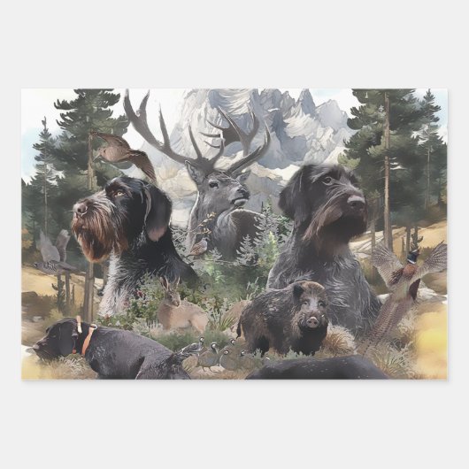 German Wirehaire Pointer Inpakpapier Vel (Voorkant 2)