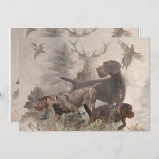 German Wirehaire Pointer Kaart (Voorkant / Achterkant)