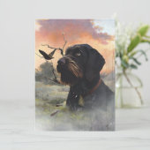 German Wirehaire Pointer Kaart (Staand voorkant)