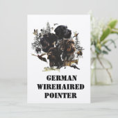 German Wirehaire Pointer Kaart (Staand voorkant)