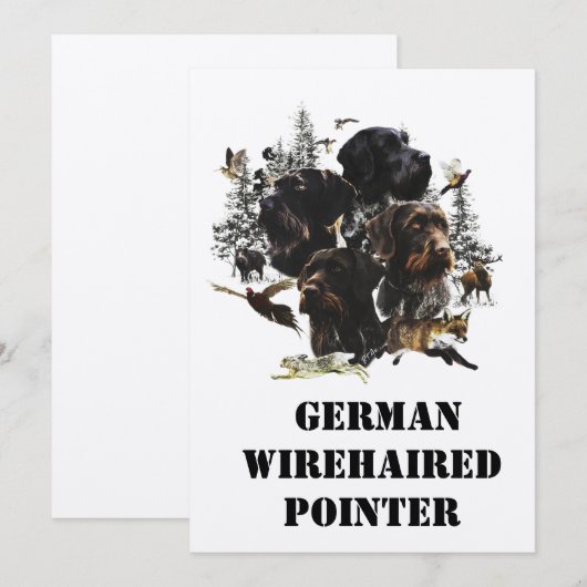 German Wirehaire Pointer Kaart (Voorkant / Achterkant)