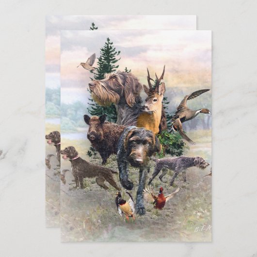 German Wirehaire Pointer Kaart (Voorkant / Achterkant)