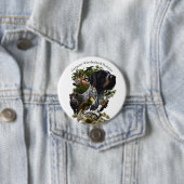 German Wirehaire Pointer Ronde Button 7,6 Cm (In situ)