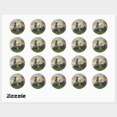 German Wirehaire Pointer Ronde Sticker (Vel)