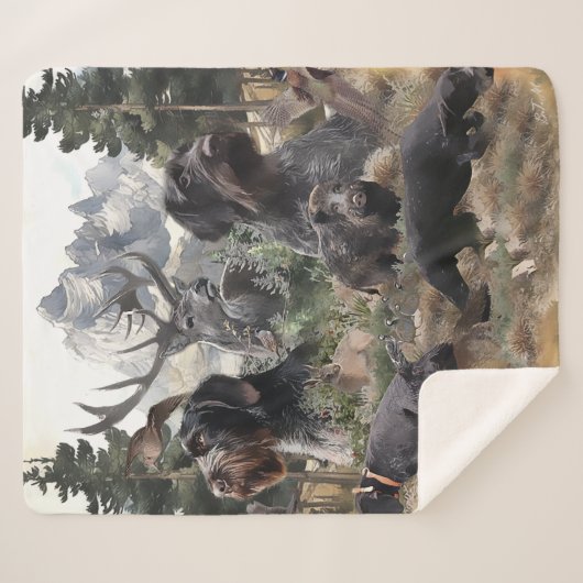 German Wirehaire Pointer Sherpa Deken (Voorkant (horizontaal))