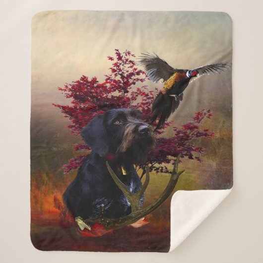 German Wirehaire Pointer Sherpa Deken (Voorkant)