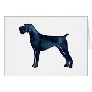 German Wirehaire Pointer Silhouette Card