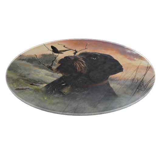 German Wirehaire Pointer Snijplank (Hoek)