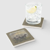 German Wirehaire Pointer Stenen Onderzetter (Zijkant)