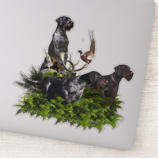 German Wirehaire Pointer Sticker (Detail)