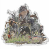 German Wirehaire Pointer Sticker (Voorkant)