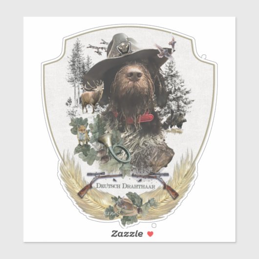 German Wirehaire Pointer Sticker (Vel)