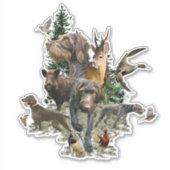 German Wirehaire Pointer Sticker (Voorkant)