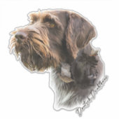 German Wirehaire Pointer Sticker (Voorkant)