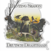 German Wirehaire Pointer Sticker (Voorkant)