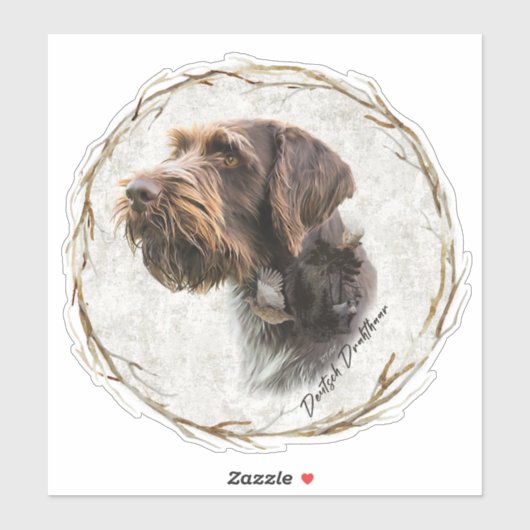 German Wirehaire Pointer Sticker (Vel)