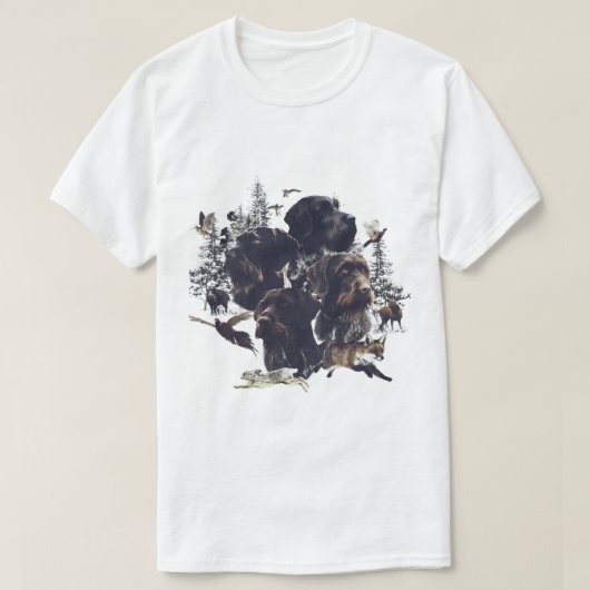 German Wirehaire Pointer T-shirt (Design voorkant)