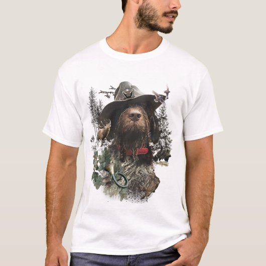 German Wirehaire Pointer T-shirt (Voorkant)