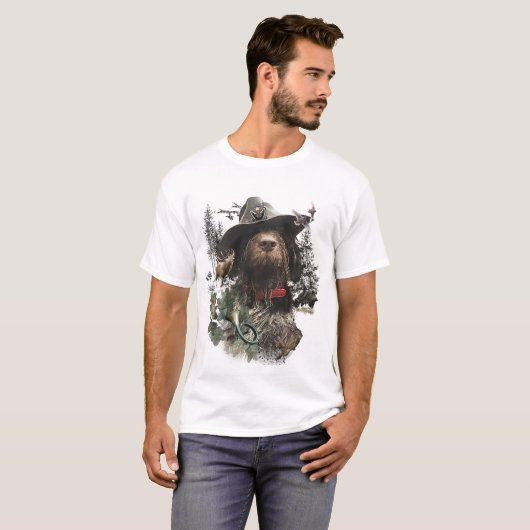 German Wirehaire Pointer T-shirt (Voorkant volledig)