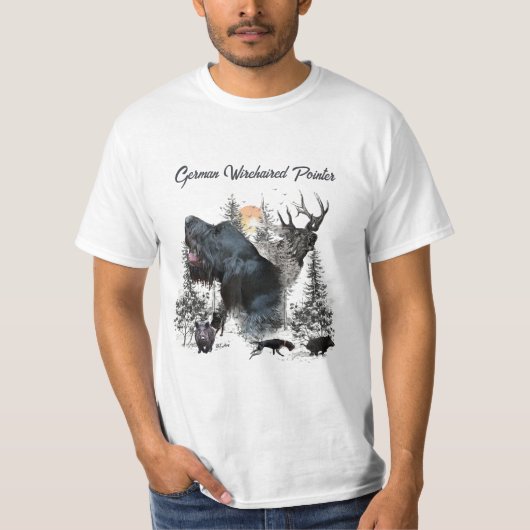German Wirehaire Pointer T-shirt (Voorkant)