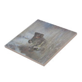 German Wirehaire Pointer Tegeltje (Zijkant)