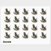German Wirehaire Pointer Vierkante Sticker (Vel)