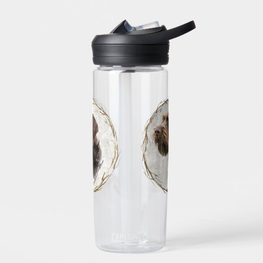 German Wirehaire Pointer Waterfles (Links)