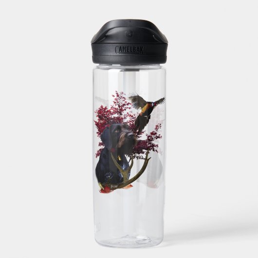 German Wirehaire Pointer Waterfles (Achterkant)