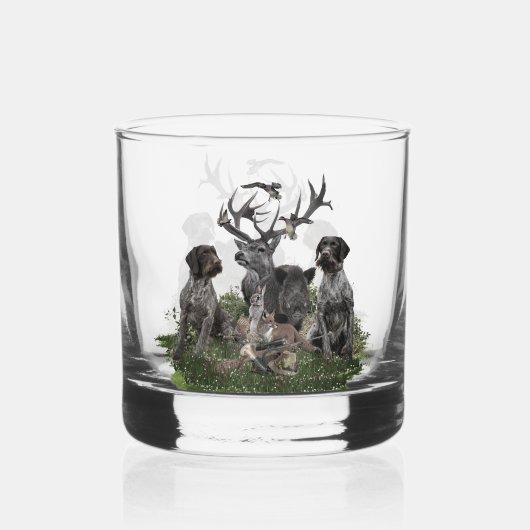 German Wirehaire Pointer Whisky Glas (Achterkant)