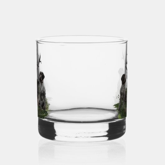 German Wirehaire Pointer Whisky Glas (Links)
