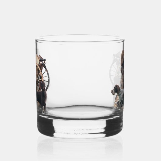 German Wirehaire Pointer Whisky Glas (Links)