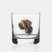 German Wirehaire Pointer Whisky Glas (Voorkant)