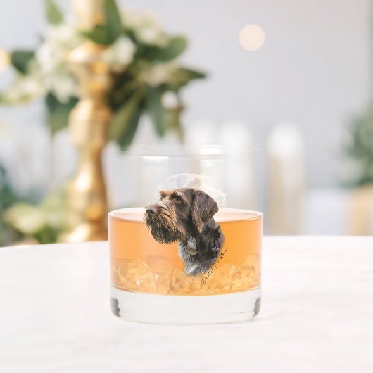 German Wirehaire Pointer Whisky Glas (Insitu (Huwelijk))