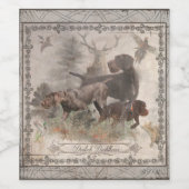 German Wirehaire Pointer Wijn Etiket (Enkel label)