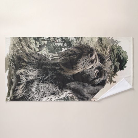 German Wirehaired Pointer (Serviette de bain)