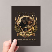 German Wirehaired Pointer Acryl Uitnodigingen (Insitu (Draagbaar))