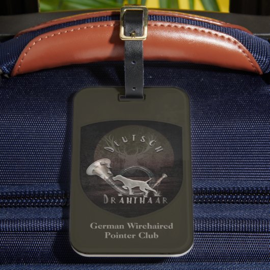 German Wirehaired Pointer  Bagagelabel (Voorkant Insitu 2)