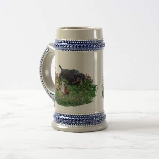 German Wirehaired Pointer Bierpul (Voorkant links)