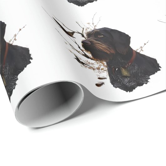 German Wirehaired Pointer Cadeaupapier (Rol Hoek)