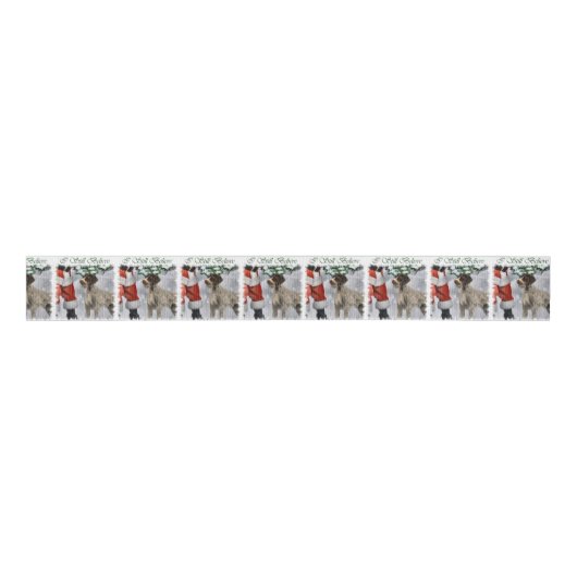 German Wirehaired Pointer Christmas Grosgrain Lint (Voorkant)