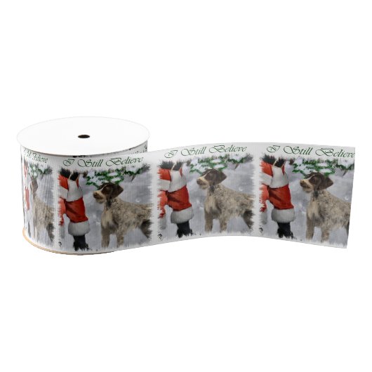 German Wirehaired Pointer Christmas Grosgrain Lint (Spoel)