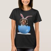 German Wirehaired Pointer Dog Easter Bunny Egg Hun T-shirt (Voorkant)