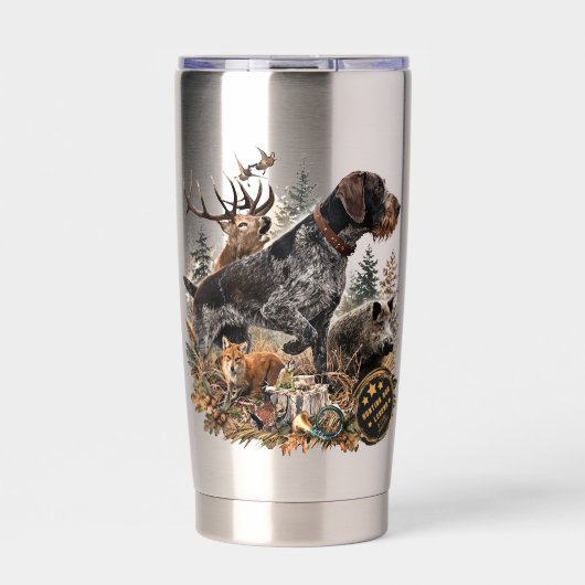 German Wirehaired Pointer Geïsoleerde Drinkbeker (Voorkant)