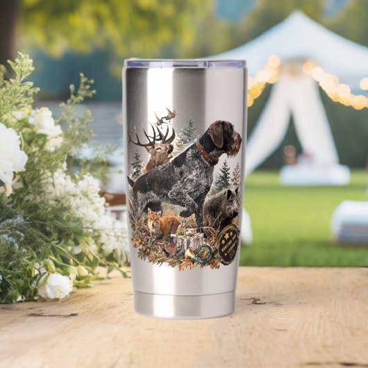 German Wirehaired Pointer Geïsoleerde Drinkbeker (Bruiloft (Gedraaid)  )