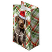German Wirehaired Pointer Holiday Plaid Christmas Klein Cadeauzakje (Voorkant Gekanteld)
