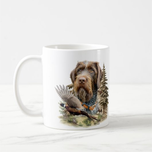 German Wirehaired Pointer Koffiemok (Links)