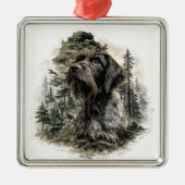 German Wirehaired Pointer Metalen Ornament (Voorkant)